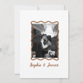 handgezeichnetes Boho Foto Hochzeit Einladung (Rückseite)