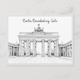 Handgezeichnetes Brandenburger Tor Berlin Deutschl Postkarte