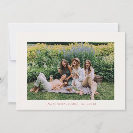 Handgezeichnetes Brautparty Dankeskarte (Rückseite)