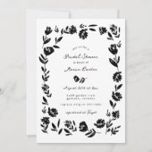 Handgezeichnetes Brautparty der Whimsikschen Blume Einladung (Vorderseite)