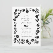 Handgezeichnetes Brautparty der Whimsikschen Blume Einladung (Stehend Vorderseite)