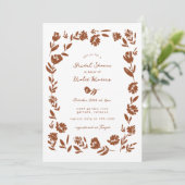 Handgezeichnetes Brautparty der Whimsikschen Blume Einladung (Stehend Vorderseite)