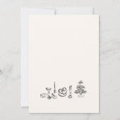 Handgezeichnetes Brautparty Einladung (Rückseite)