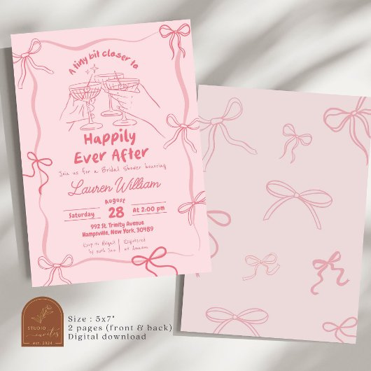 Handgezeichnetes Brautparty Einladung