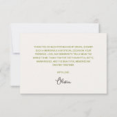 Handgezeichnetes Brautparty für Blumenkiefer Dankeskarte (Rückseite)