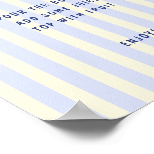 Handgezeichnetes Brautparty Mimosa Bar Poster (Ecke)