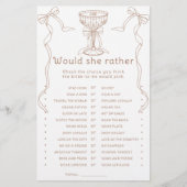 Handgezeichnetes Brautparty Möchten Sie lieber spi (Vorderseite)
