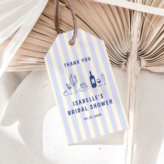 Handgezeichnetes Brautparty Vielen Dank Geschenkanhänger