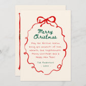 Handgezeichnetes Buch Rahmen Weihnachtsweihnachtsg Feiertagskarte (Vorne/Hinten)