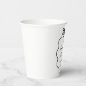 Handgezeichnetes Coquette Bow-Brautparty Pappbecher (Rechts)