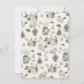 Handgezeichnetes Cowboy-Weihnachtsfest-Party Einladung (Rückseite)