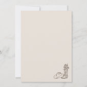 Handgezeichnetes Cowgirl Country Brautparty Einladung (Rückseite)