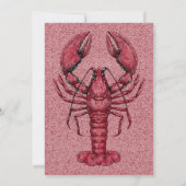 Handgezeichnetes Crawfish Boil Partys Einladung (Rückseite)