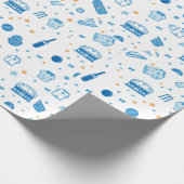 Handgezeichnetes Cricket-Doodle-Nahtloses Muster S Geschenkpapier (Ecke)