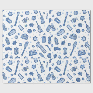 Handgezeichnetes Cricket-Doodle-Nahtloses Muster S Geschenkpapier