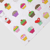 Handgezeichnetes Cupcake-Muster Seidenpapier (Ausschnitt)