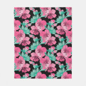 Handgezeichnetes Dekorationsmuster Cherry Blossom Fleecedecke (Vorderseite)