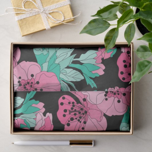 Handgezeichnetes Dekorationsmuster Cherry Blossom Seidenpapier (Geschenk)
