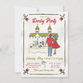 Handgezeichnetes Derby-Party Einladung (Vorderseite)
