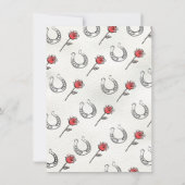 Handgezeichnetes Derby Racehorse Modern Doodle Par Einladung (Rückseite)