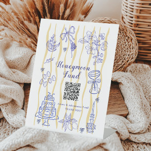 Handgezeichnetes Dolce Vita Brautparty-Hochzeitsre Sockelschild