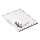 Handgezeichnetes Doodle Art farbenfrohe Blumenbann Notizblock (angewinkelt)