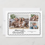 Handgezeichnetes Doodle Frame Foto Weihnachten (Vorderseite)