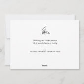 Handgezeichnetes Doodle Frame Foto Weihnachten (Rückseite)