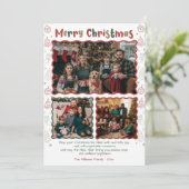 Handgezeichnetes Doodle Weihnachten 3 FotoCollage (Stehend Vorderseite)