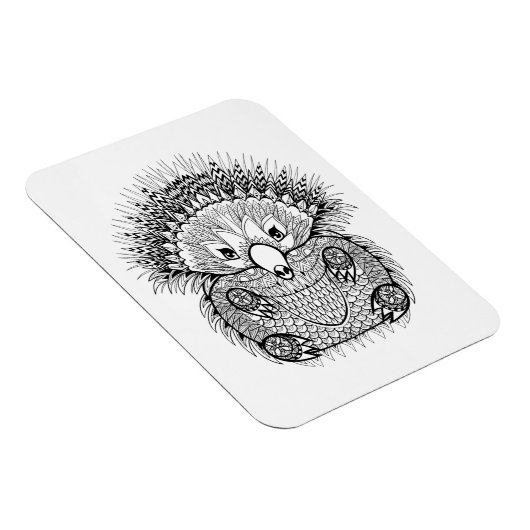 Handgezeichnetes Echidna Doodle Magnet (Rechte Seite)