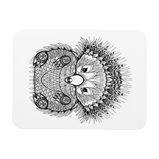 Handgezeichnetes Echidna Doodle Magnet (Horizontal)
