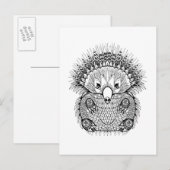 Handgezeichnetes Echidna Doodle Postkarte (Vorne/Hinten)