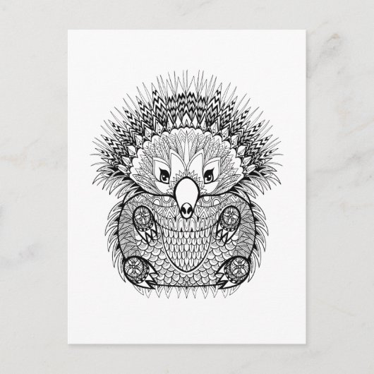 Handgezeichnetes Echidna Doodle Postkarte (Vorderseite)