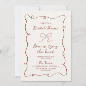 Handgezeichnetes eckiges Brautparty Einladung (Vorderseite)