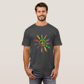 Handgezeichnetes ethnisches Friedenszeichen Hippie T-Shirt (Vorne ganz)