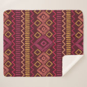 Handgezeichnetes ethnisches Muster: abstrakt nahtl Sherpadecke (Vorderseite (Horizontal))