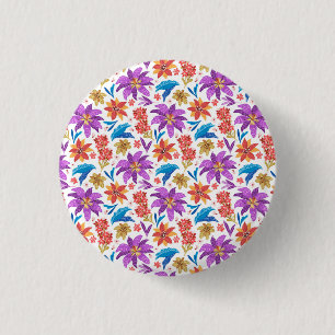 Handgezeichnetes, exotisches Muster-70703 Button