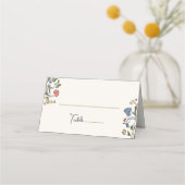 Handgezeichnetes farbiges Brautparty Platzkarte (Vorderseite)