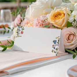 Handgezeichnetes farbiges Brautparty Platzkarte