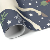 Handgezeichnetes feines Zitronenmuster auf Holzstr Geschenkpapier (Rolleneckpunkt)