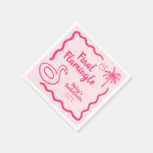 Handgezeichnetes Flamingle Bachelorette Serviette (Ecke)