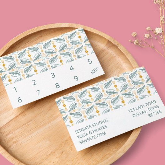 Handgezeichnetes Fliesenmuster Einfache Elegant 10 Treuekarte