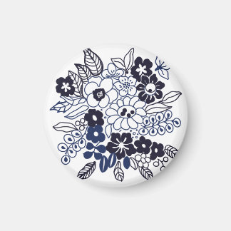 Handgezeichnetes florales Motiv Magnet