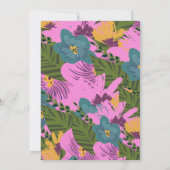 Handgezeichnetes Florals Fett Grünes Brautparty Einladung (Rückseite)