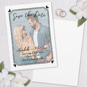 Handgezeichnetes Foto Einzigartige Whimsikale Hoch Save The Date