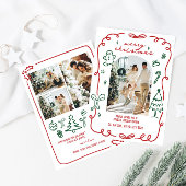 Handgezeichnetes Foto Feiertagskarte