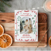 Handgezeichnetes Foto Feiertagskarte