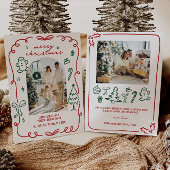 Handgezeichnetes Foto Feiertagskarte