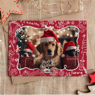 Handgezeichnetes Foto Frohe Weihnachtskarte Feiertagskarte