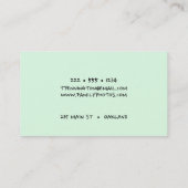 Handgezeichnetes Foto für die Kamera mit dem Blume Visitenkarte (Rückseite)